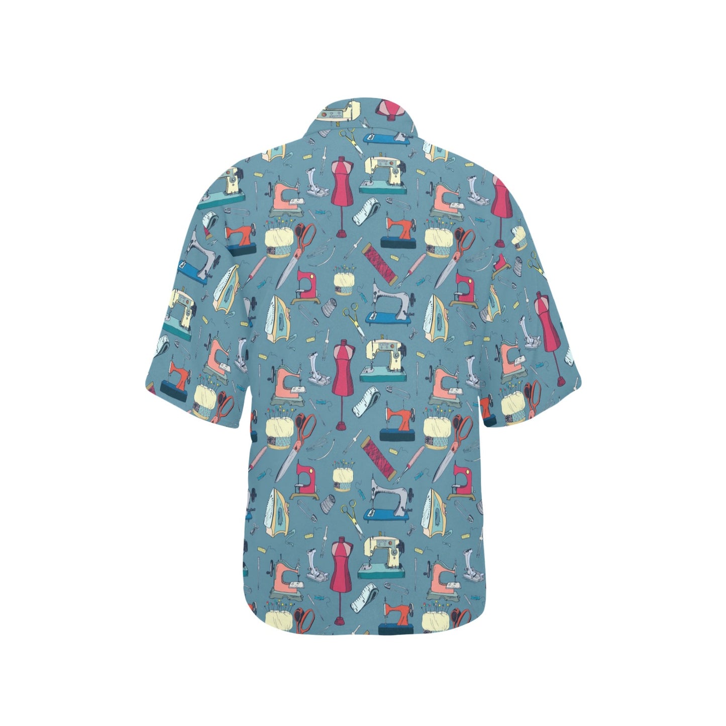 Sewing Equipment Print Design LKS301 Women's Hawaiian Shirt