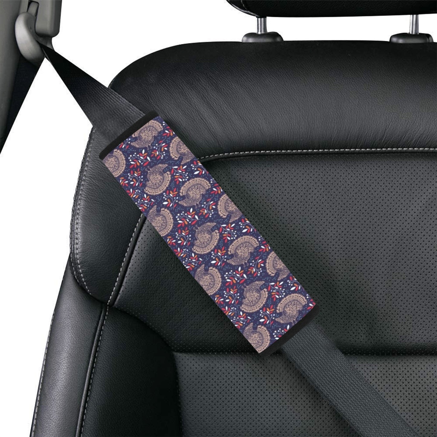 Turkey Print Design LKS401 Car Seat Belt Cover
