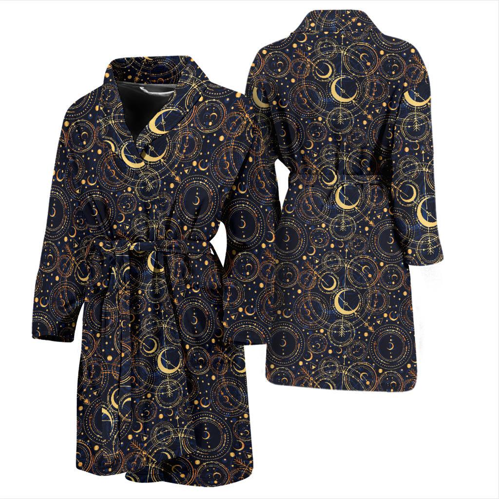 Celestial Pattern Print Design 04 Men Bathrobe-JORJUNE.COM
