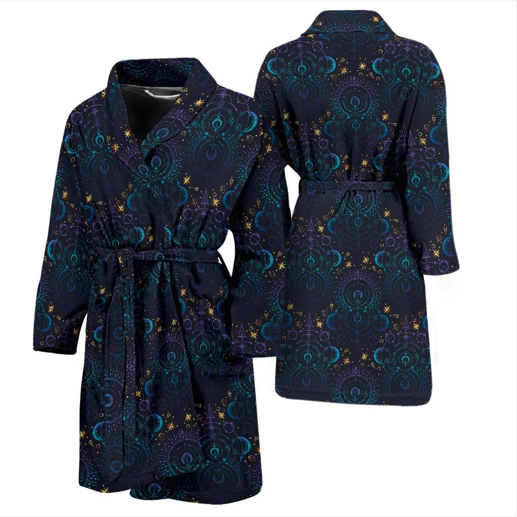 Celestial Pattern Print Design 06 Men Bathrobe-JORJUNE.COM