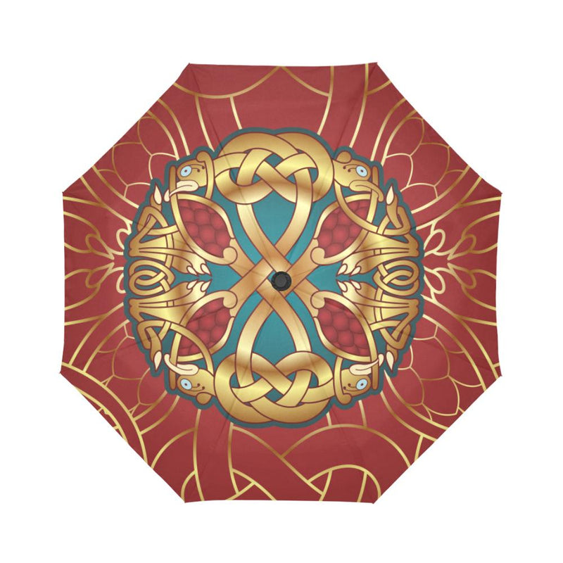 Celtic Design Automatic Foldable Umbrella