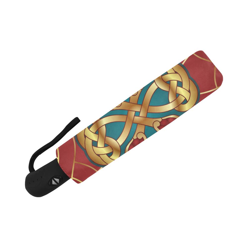 Celtic Design Automatic Foldable Umbrella