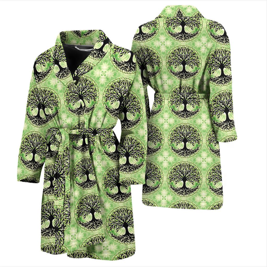 Celtic Pattern Print Design 010 Men Bathrobe-JORJUNE.COM