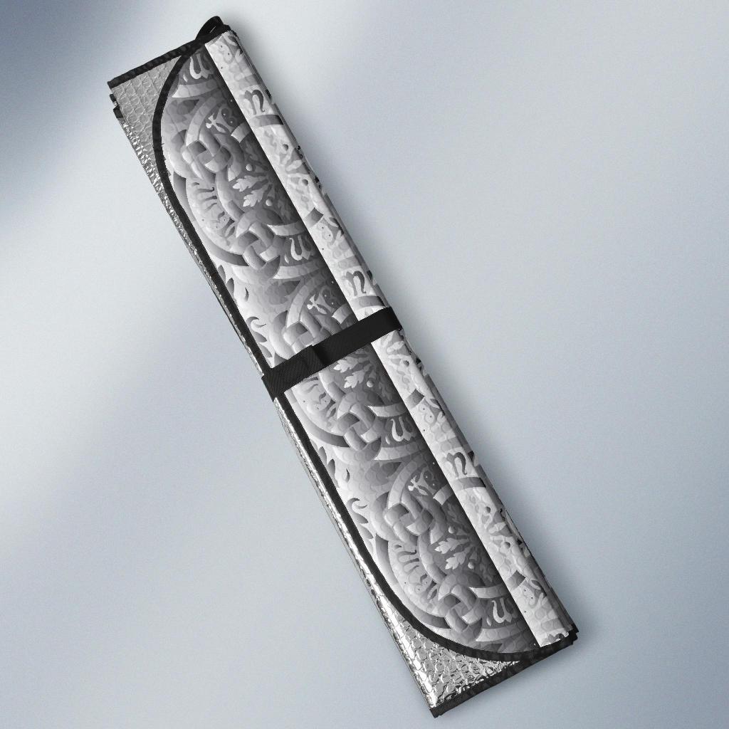 Celtic Pattern Print Design 03 Car Sun Shade-JORJUNE.COM