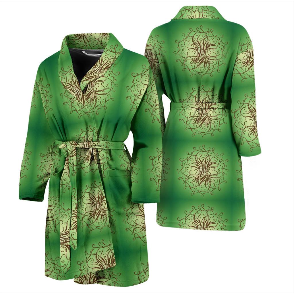Celtic Pattern Print Design 05 Men Bathrobe-JORJUNE.COM
