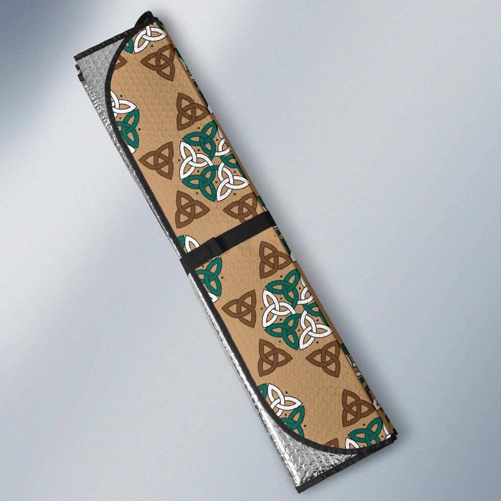 Celtic Pattern Print Design 08 Car Sun Shade-JORJUNE.COM