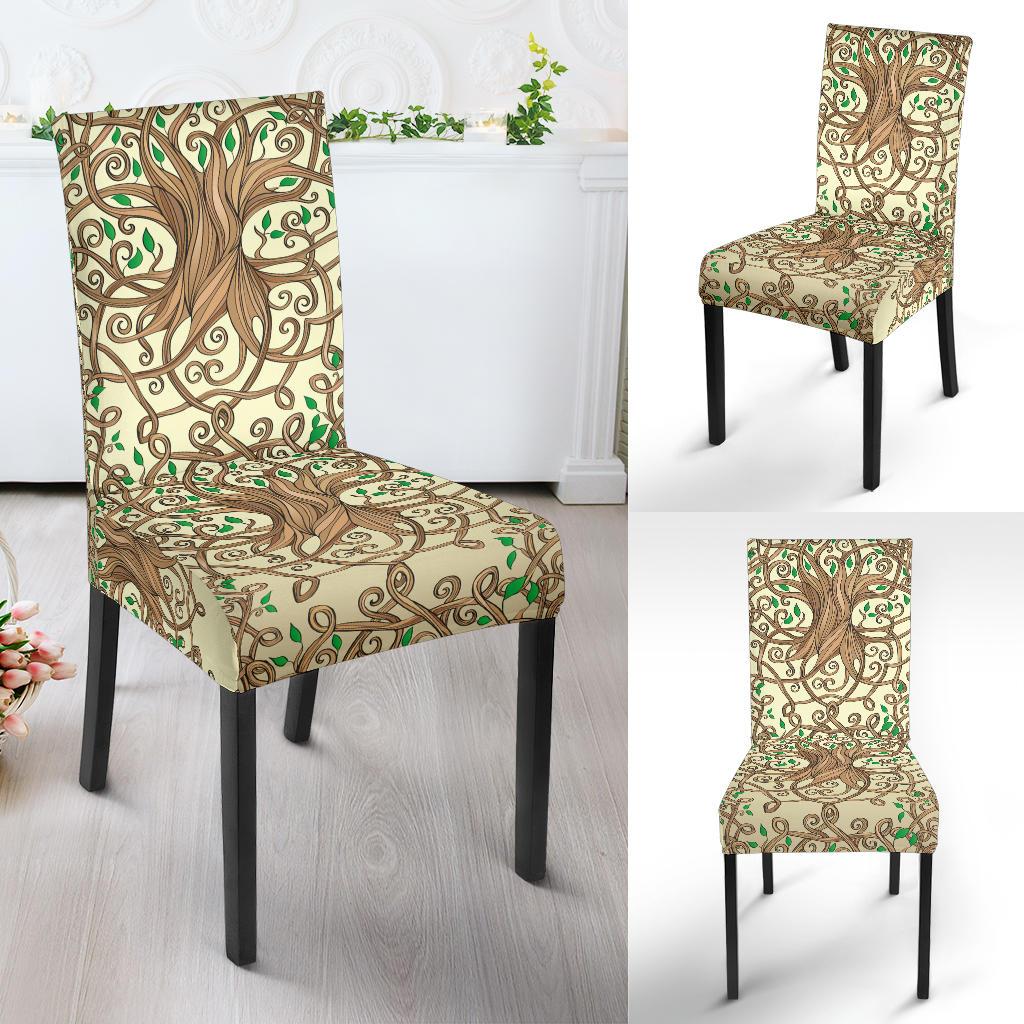 Celtic Tree of life Dining Chair Slipcover-JORJUNE.COM