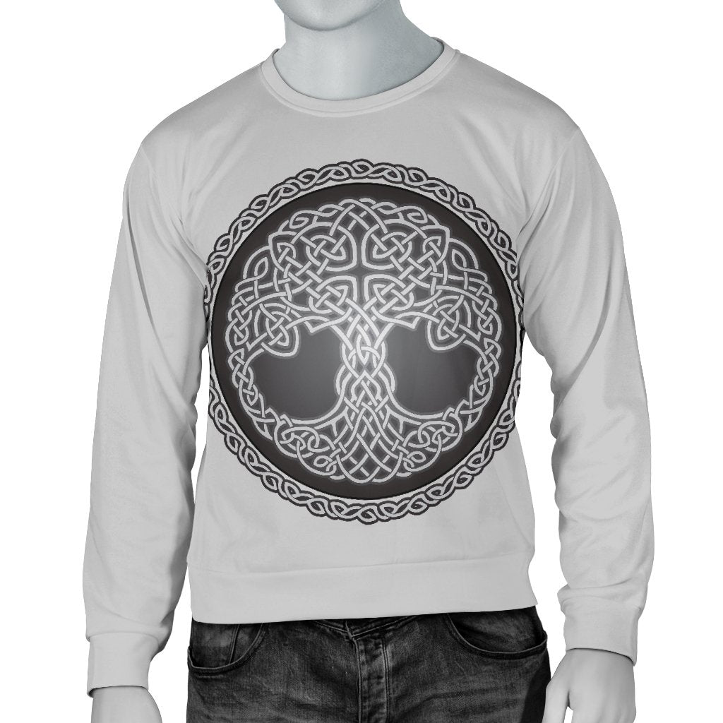 Celtic Tree of life Print Men Crewneck Sweatshirt
