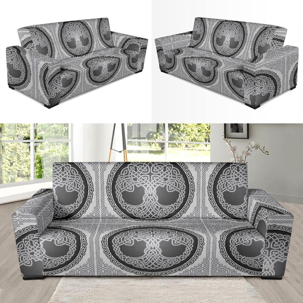 Celtic Tree of life Print Sofa Slipcover-JORJUNE.COM