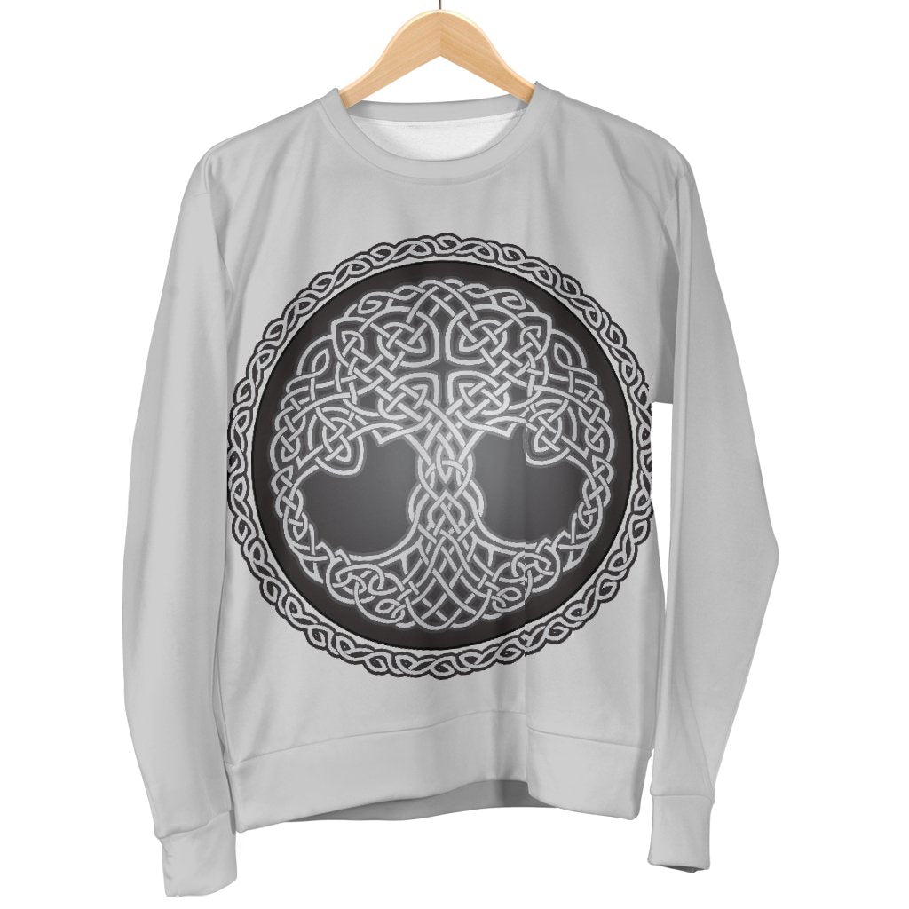 Celtic Tree Of Life Print Women Crewneck Sweatshirt
