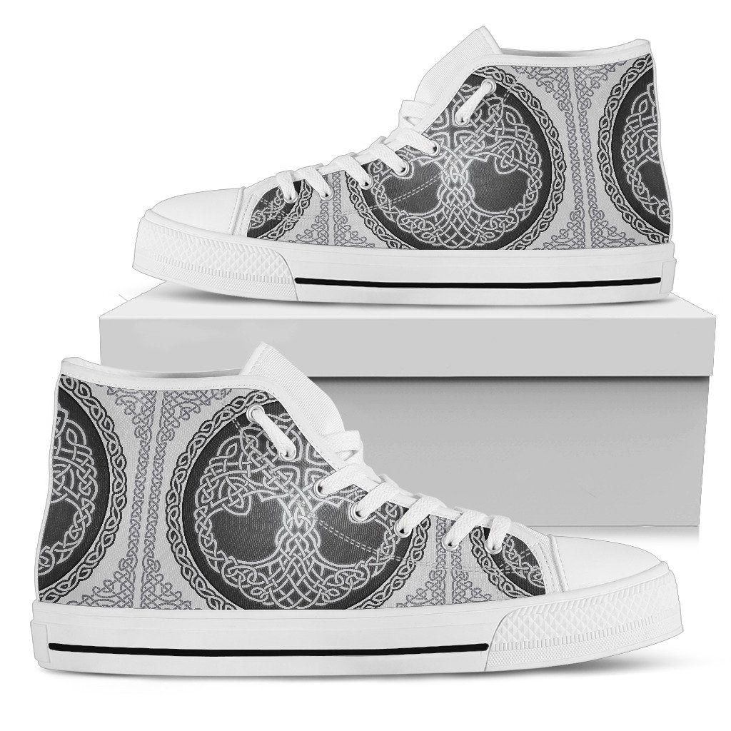 Celtic Tree of Life Print Women High Top Shoes