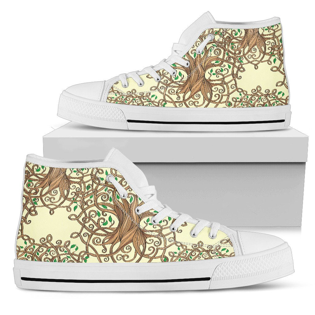 Celtic Tree of Life Women High Top Shoes