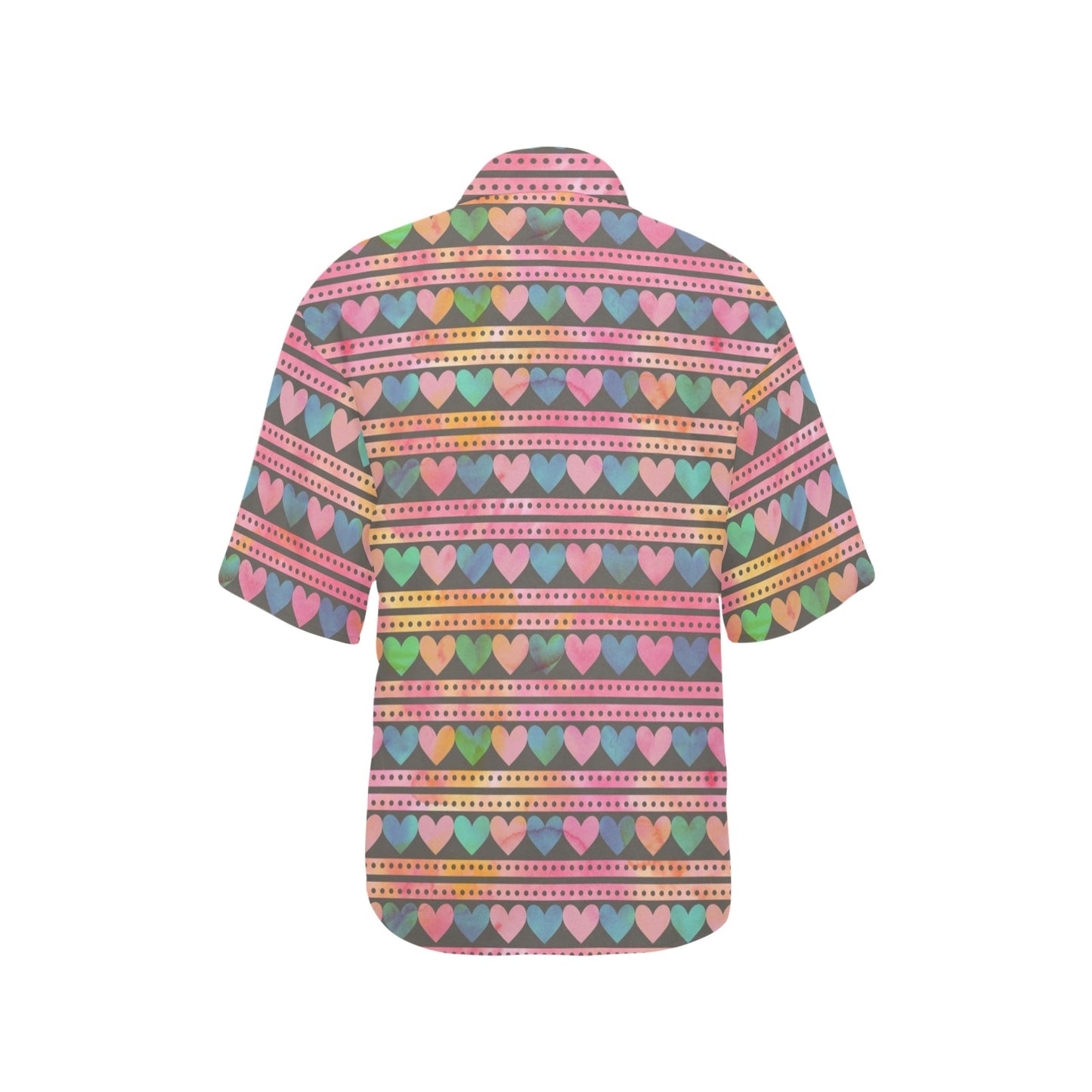 Heart Pattern Print Design HE010 Women's Hawaiian Shirt