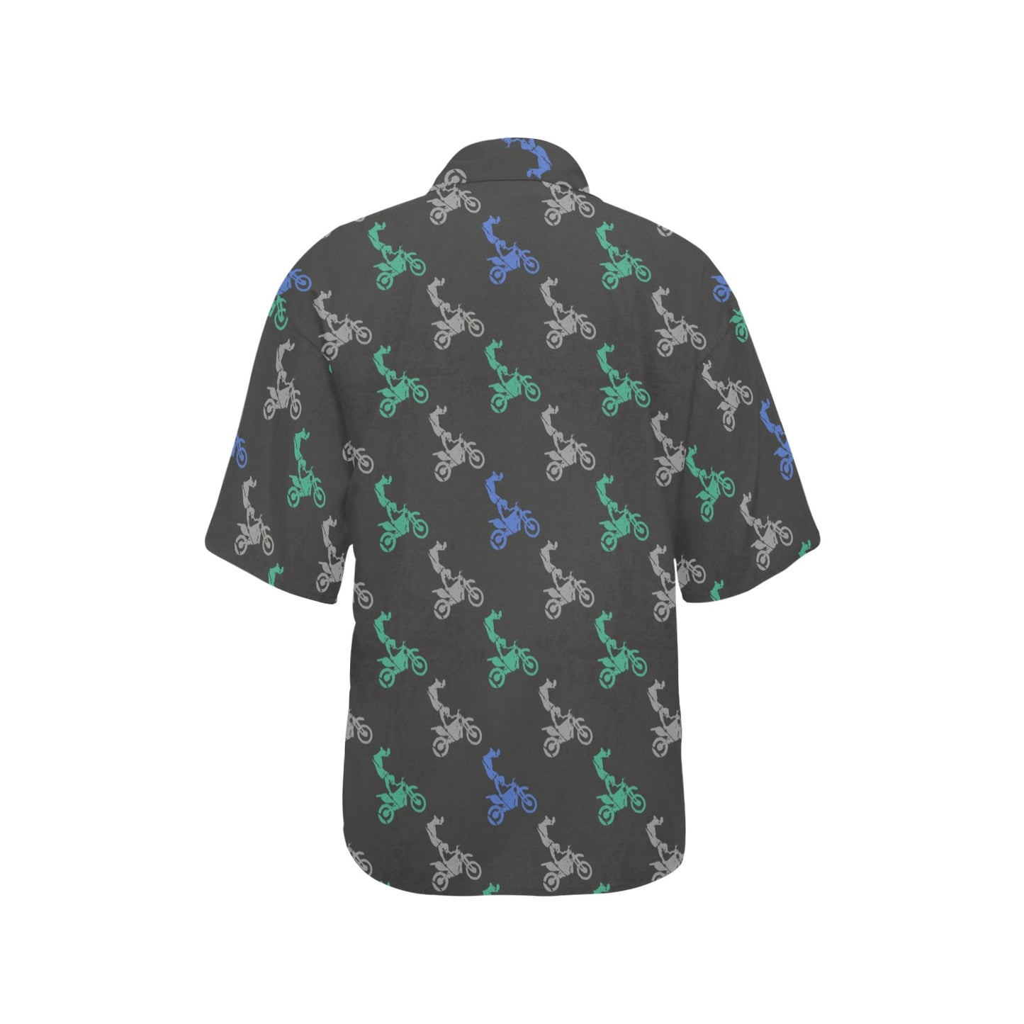 Motocross Pattern Print Design 02 Women's Hawaiian Shirt