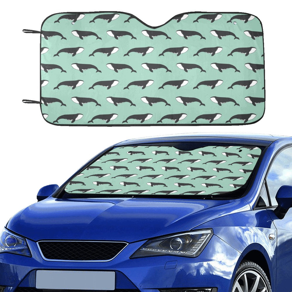 Whale Print Design LKS307 Car front Windshield Sun Shade