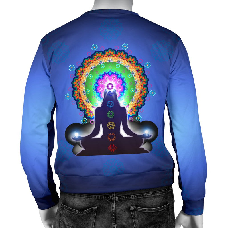 Chakra Zen Yoga Men Crewneck Sweatshirt