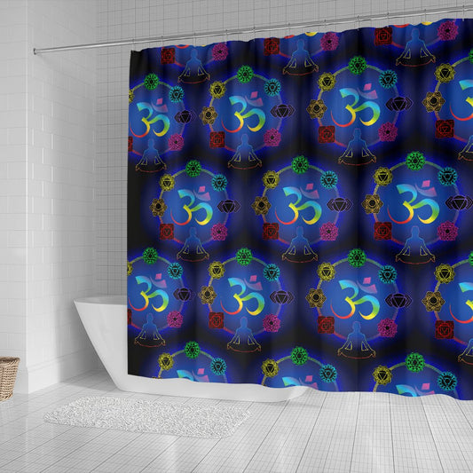 Chakra Zen Yoga OM Shower Curtain