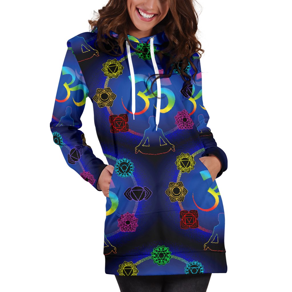 Chakra Zen Yoga OM Women Hoodie Dress