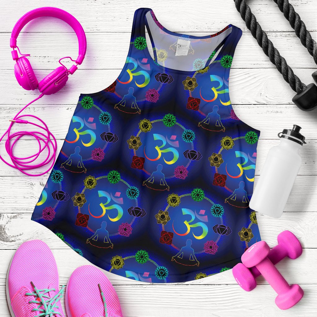 Chakra Zen Yoga OM Women Racerback Tank Top