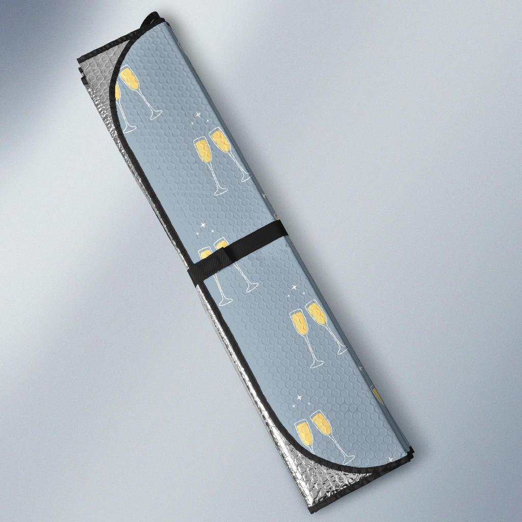 Champagne Pattern Print Design 03 Car Sun Shade-JORJUNE.COM