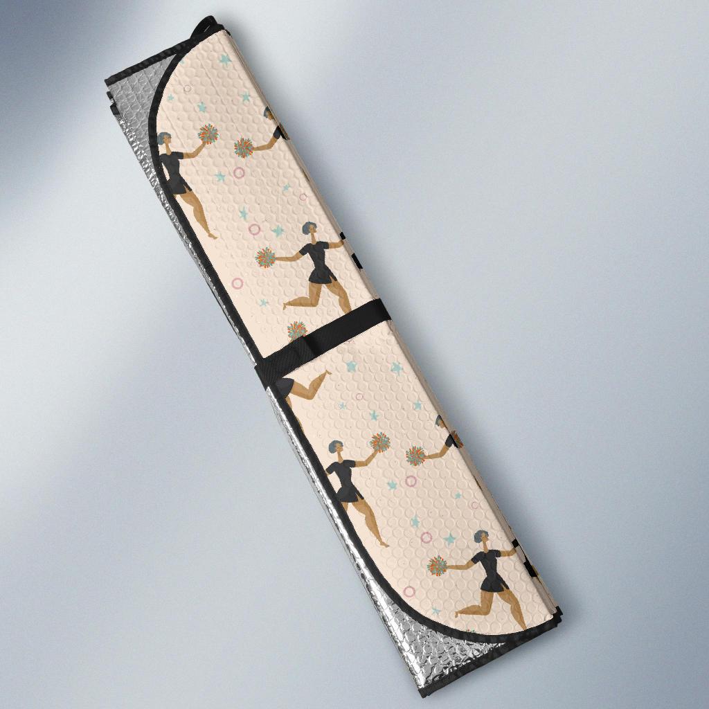 Cheerleader Pattern Print Design 03 Car Sun Shade-JORJUNE.COM