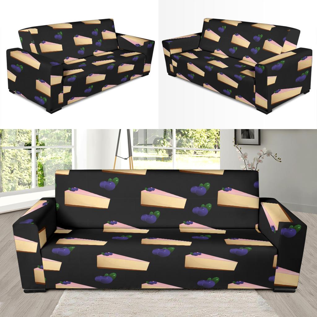 Cheesecake blueberry Pattern Print Design CK01 Sofa Slipcover-JORJUNE.COM