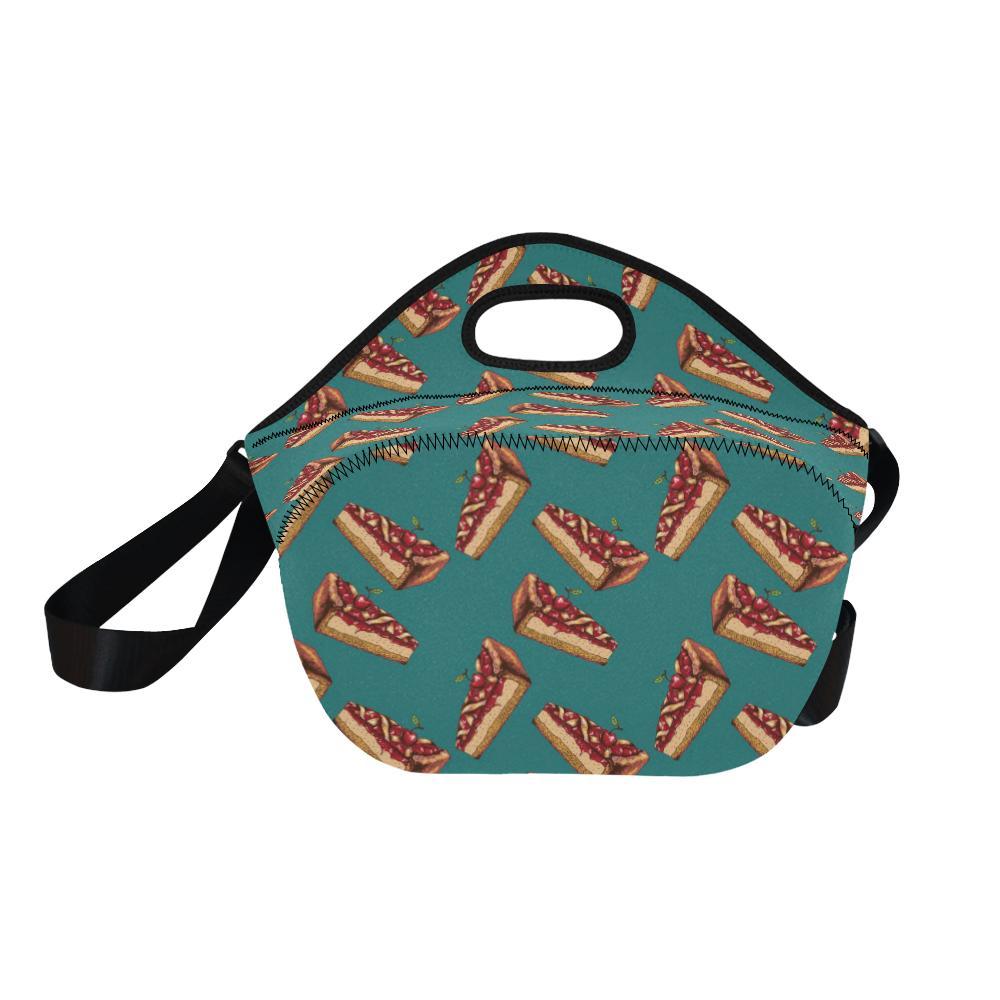 Cheesecake Cherry Pattern Print Design CK03 Neoprene Lunch Bag-JorJune