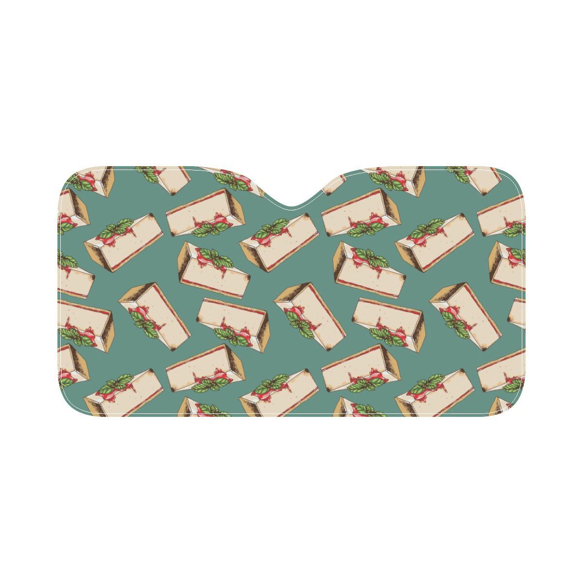 Cheesecake Pattern Print Design CK02 Car Sun Shade-JorJune