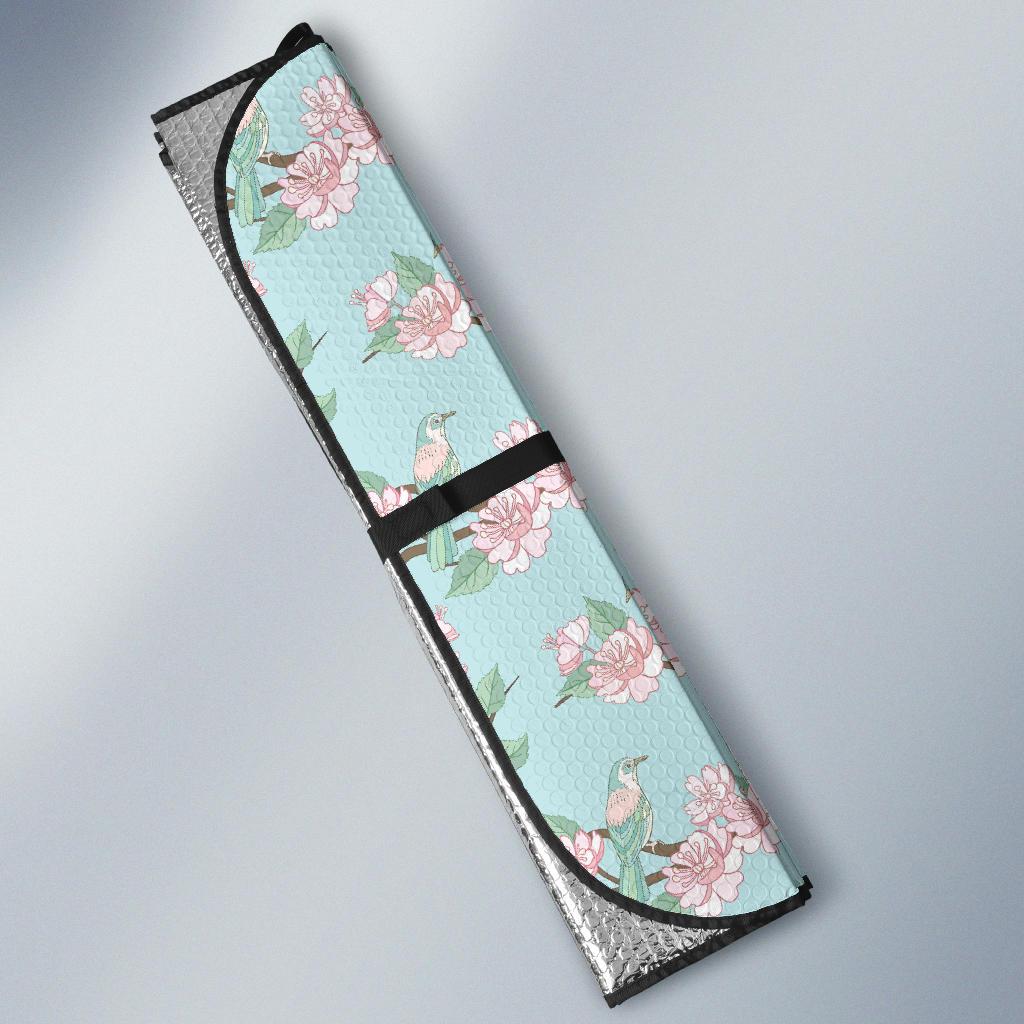 Cherry Blossom Pattern Print Design 02 Car Sun Shade-JORJUNE.COM