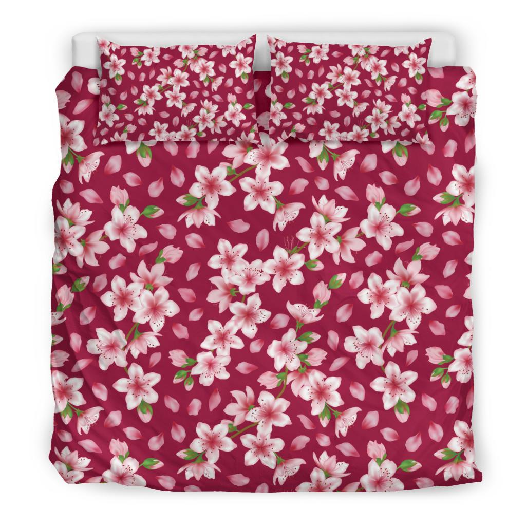 Cherry Blossom Pattern Print Design CB06 Duvet Cover Bedding Set-JORJUNE.COM