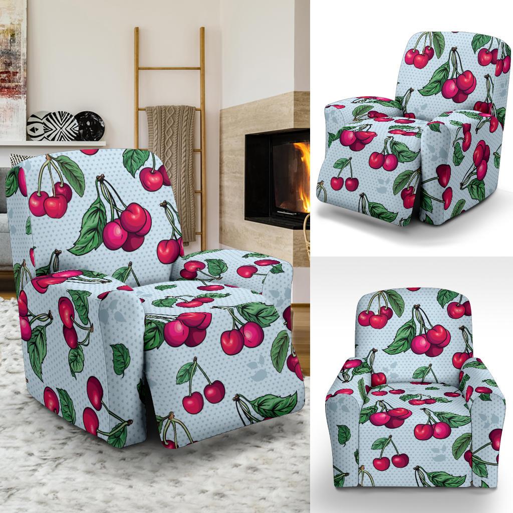 Cherry Pattern Print Design CH01 Recliner Slipcover-JORJUNE.COM