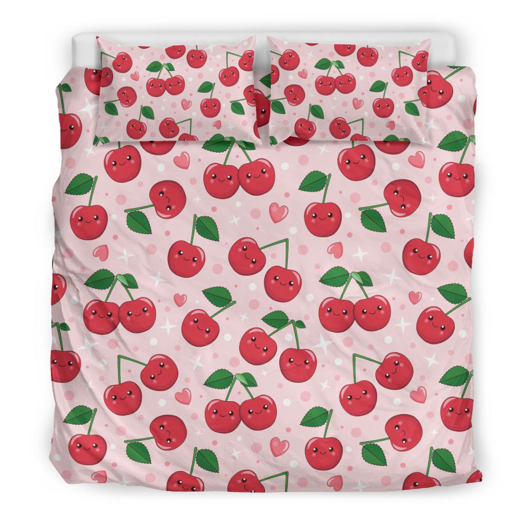 Cherry Pattern Print Design CH02 Duvet Cover Bedding Set-JORJUNE.COM