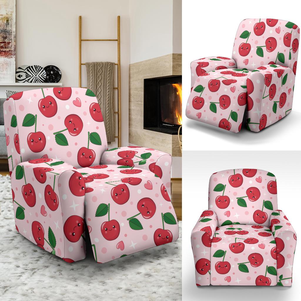 Cherry Pattern Print Design CH02 Recliner Slipcover-JORJUNE.COM