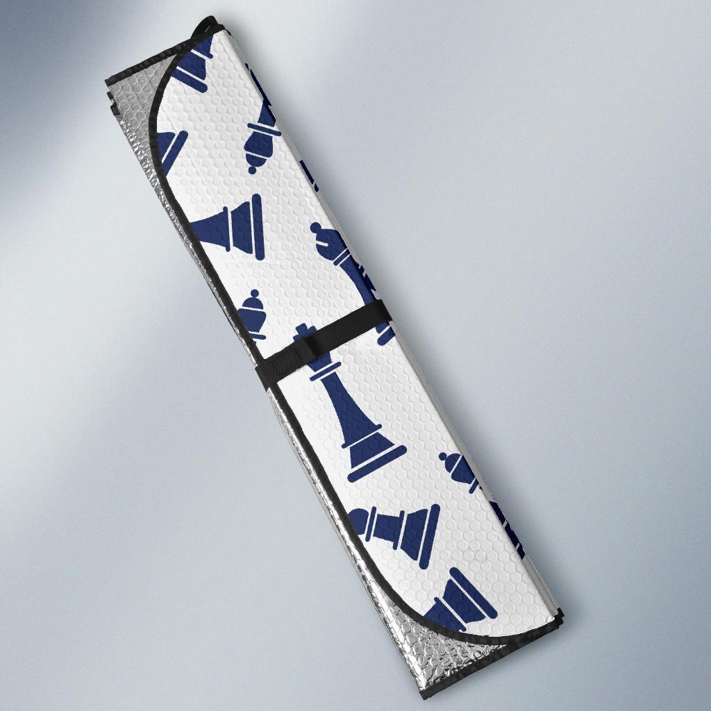 Chess Pattern Print Design 03 Car Sun Shade-JORJUNE.COM