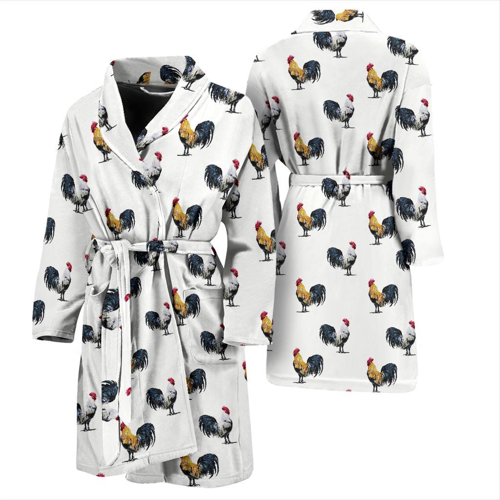 Chicken Pattern Print Design 02 Men Bathrobe-JORJUNE.COM
