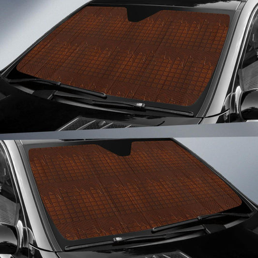 Chocolate Pattern Print Design 01 Car Sun Shade-JORJUNE.COM