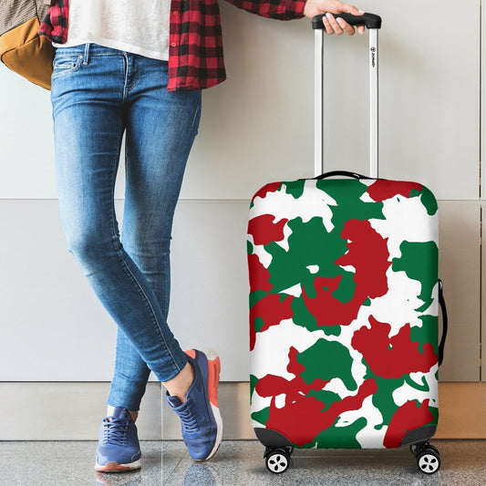 Christmas Color Camo Camouflage Print Luggage Cover Protector
