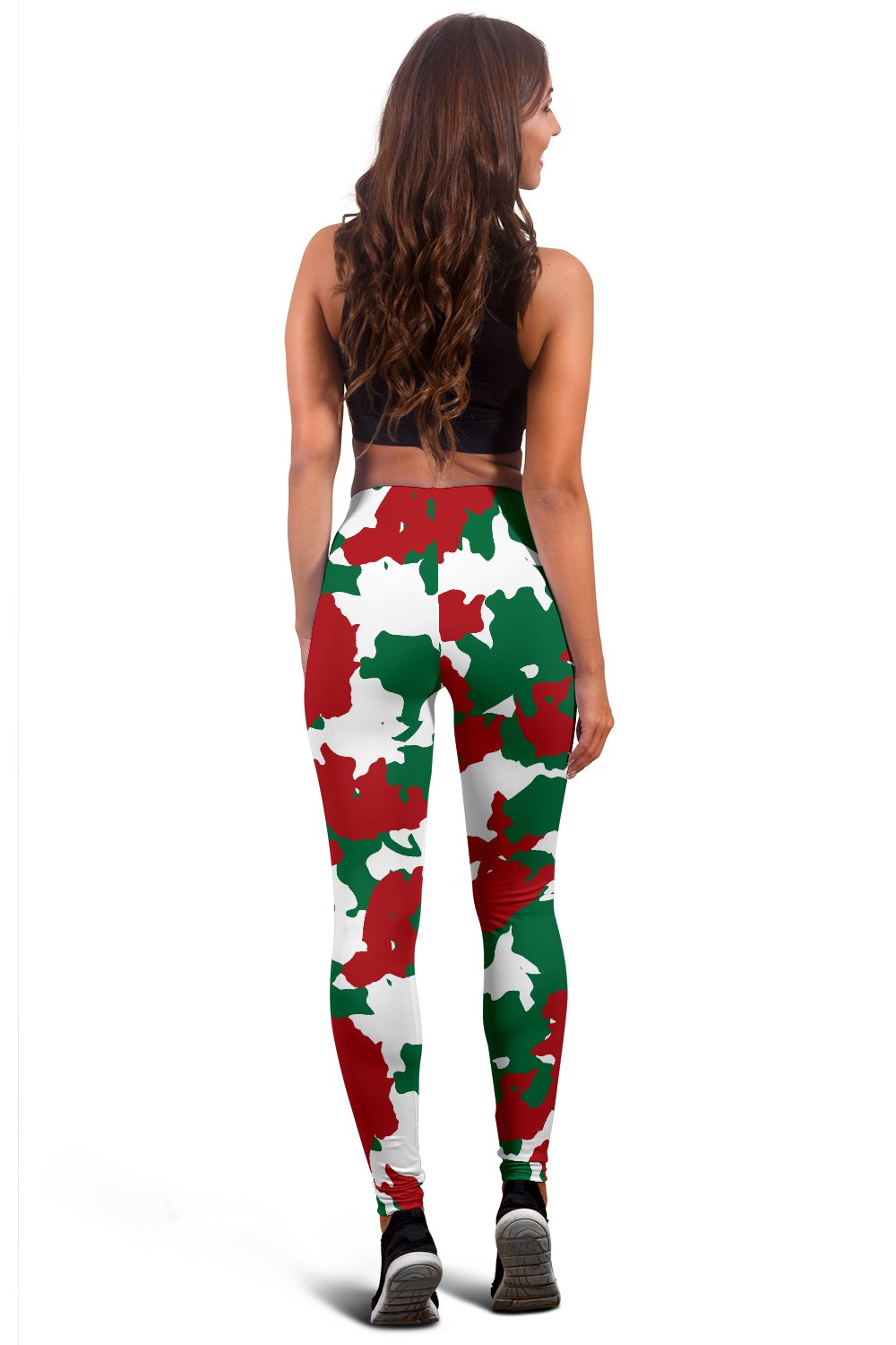 Christmas Color Camo Print Women Leggings