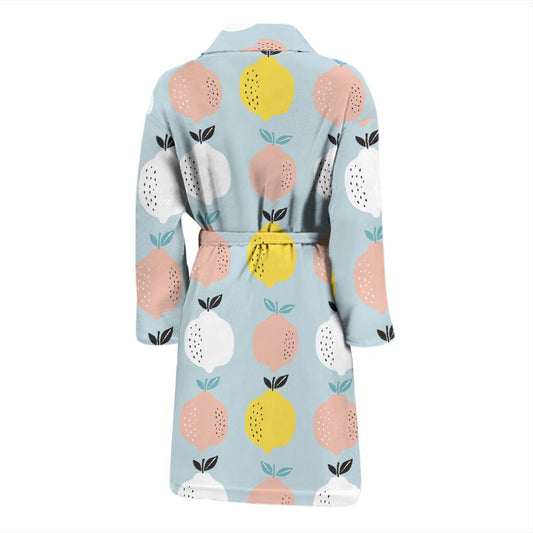 Citrus Pattern Print Design 03 Men Bathrobe-JORJUNE.COM