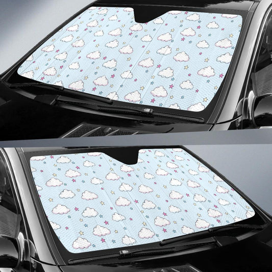 Cloud Pattern Print Design 01 Car Sun Shade-JORJUNE.COM