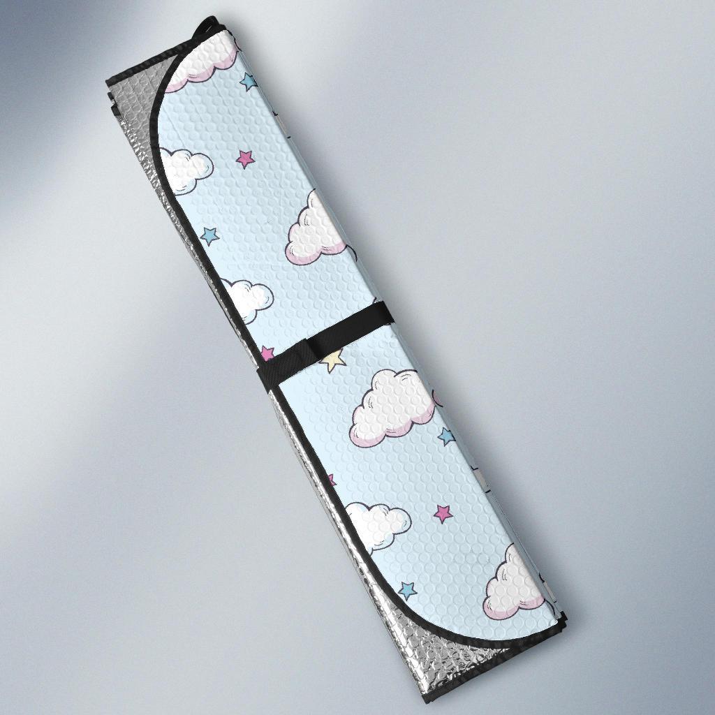 Cloud Pattern Print Design 01 Car Sun Shade-JORJUNE.COM