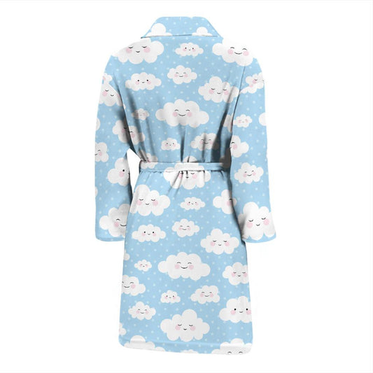 Cloud Pattern Print Design 02 Men Bathrobe-JORJUNE.COM
