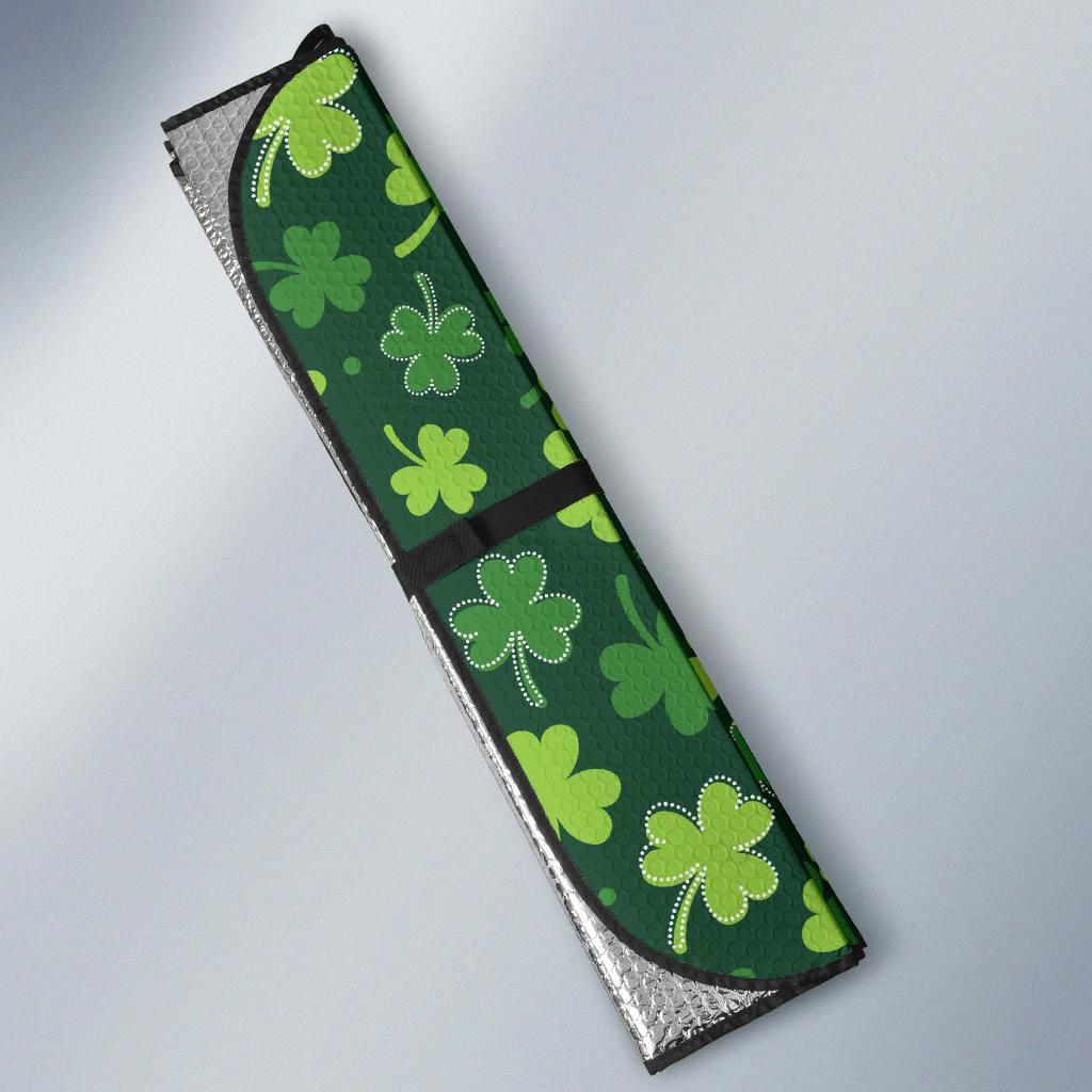 Clover Pattern Print Design 02 Car Sun Shade-JORJUNE.COM