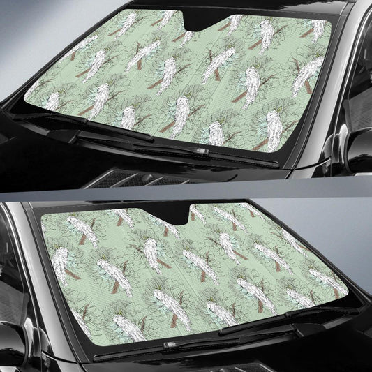 Cockatiel Pattern Print Design 01 Car Sun Shade-JORJUNE.COM