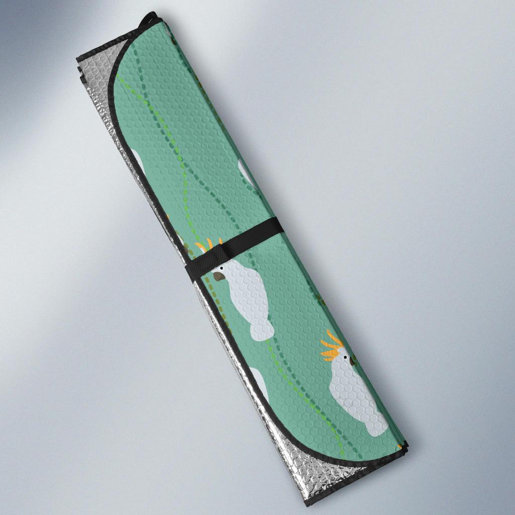 Cockatoo Pattern Print Design 01 Car Sun Shade-JORJUNE.COM