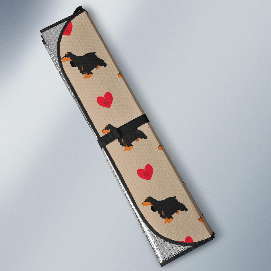 Cocker Pattern Print Design 02 Car Sun Shade-JORJUNE.COM