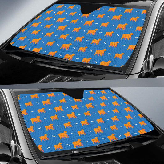 Cocker Pattern Print Design 04 Car Sun Shade-JORJUNE.COM