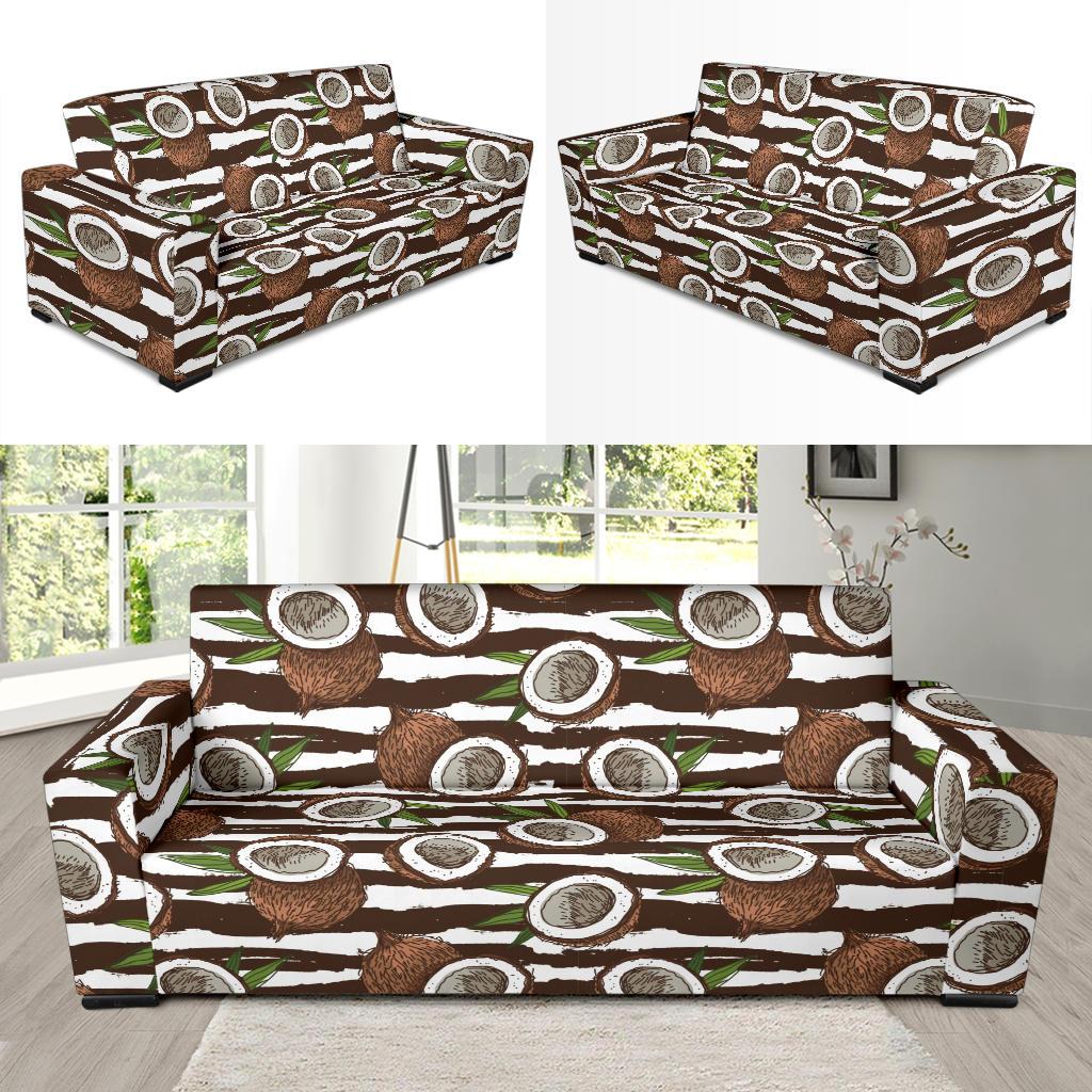 Coconut Pattern Print Design CN04 Sofa Slipcover-JORJUNE.COM