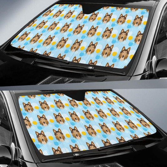 Collies Pattern Print Design 02 Car Sun Shade-JORJUNE.COM
