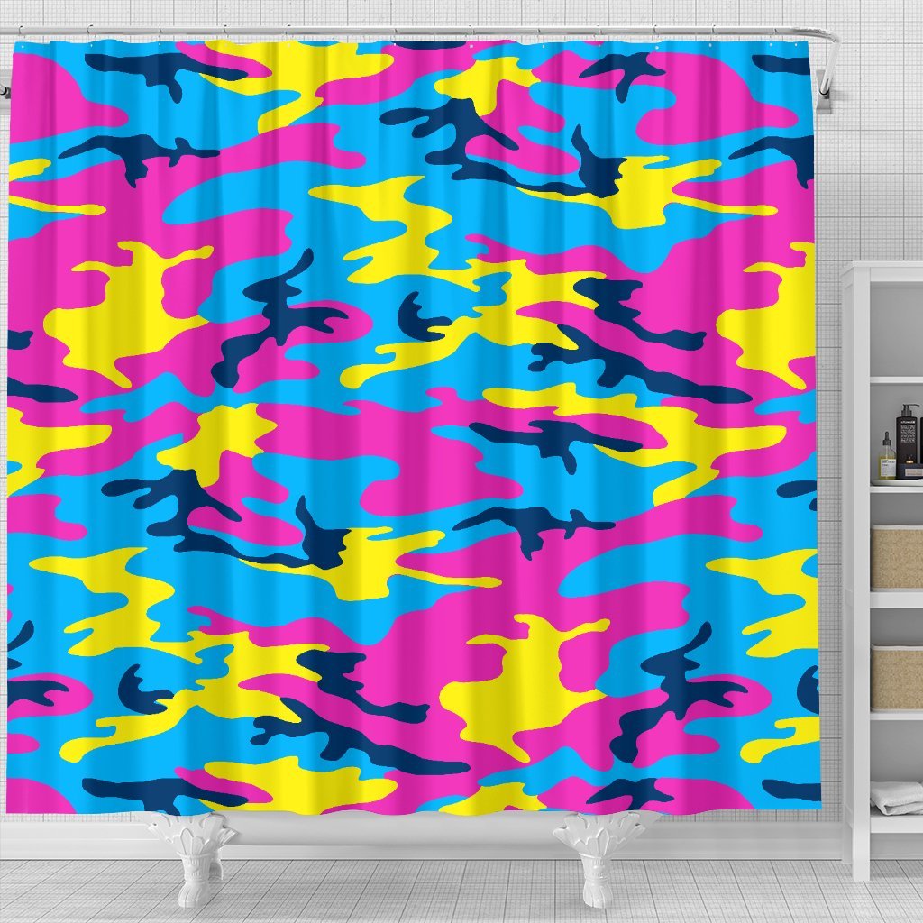 Colorful Camouflage Camo Shower Curtain